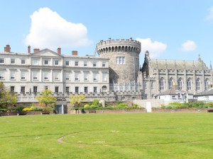 Dublin Castle with (big round) Record tower in Ireland.